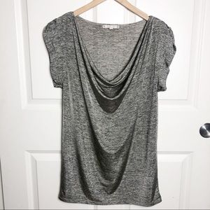 Joie short sleeve Knit cowl neck top size Large